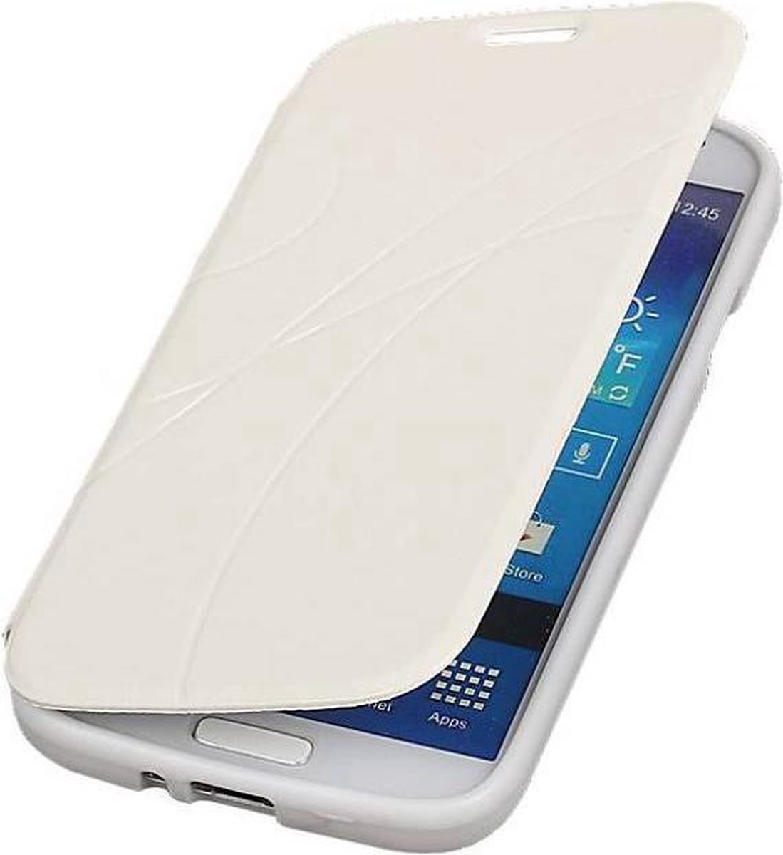 Easy Booktype hoesje Geschikt voor Samsung Galaxy S4 i9500 Wit