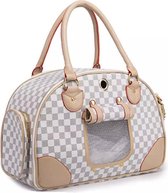 Luxe huisdier draagtas - Tas voor honden - Hondentas - 42 x 29 x 18 cm - Wit