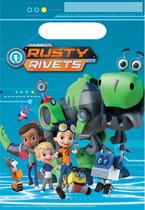 Nickelodeon Uitdeelzakjes Rusty Rivets 23 Cm 8 Stuks Blauw