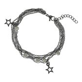 iXXXi Schakel Armband Chain Ball Star Zwart