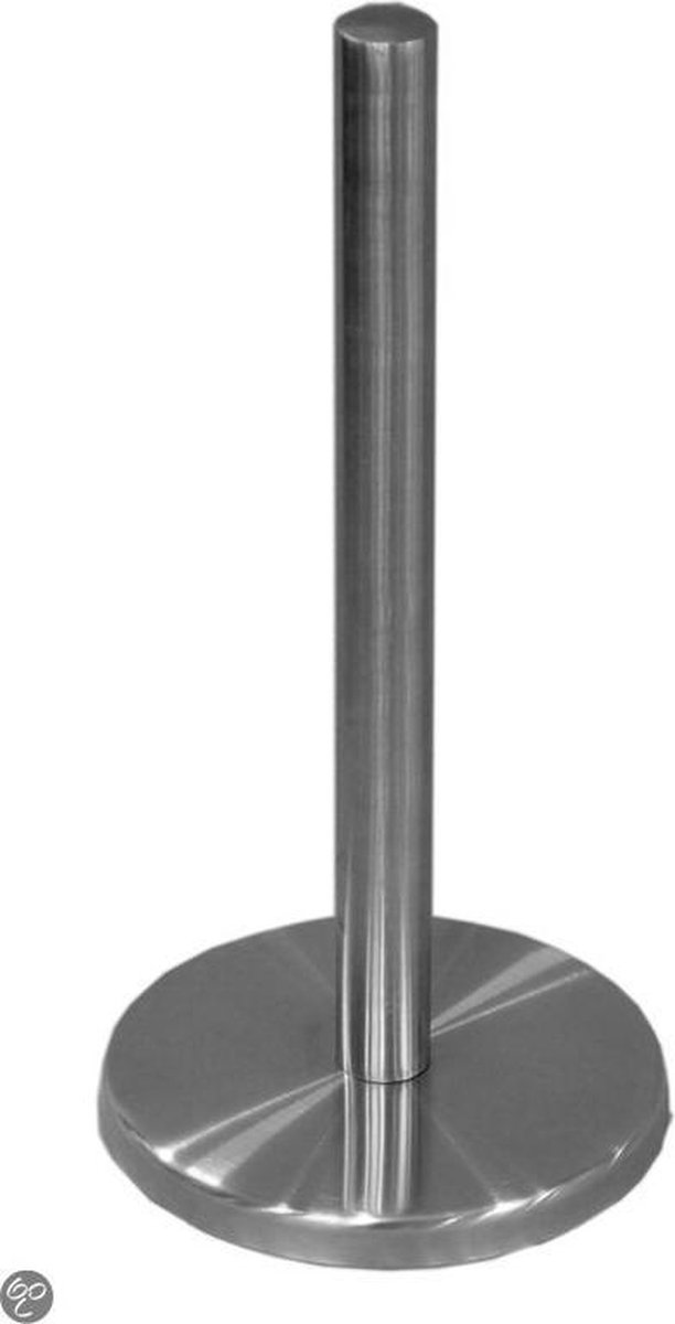 Standaard Keukenrolhouder - Zilver - RVS - 31 cm - Met Verzwaarde Voet - Keukenrol Houder - Anti Sli