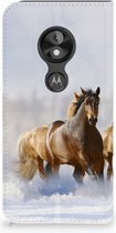 Motorola Moto E5 Play Uniek Standcase Hoesje Paarden