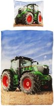 Snoozing Tractor - Dekbedovertrek - Junior - 120x150 cm + 1 kussensloop 60x70 cm - Multi kleur