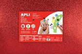 Apli Kids EVA Foam vellen 60 x 40 cm Glitter metalic rood - 3 vel