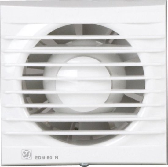 Soler & Palau EDM-80 N Ventilator Wit 9W 230V 121,5x94x121,5 mm Ventilatieunit