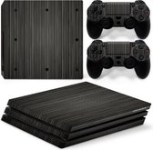 Sony PlayStation 4 PRO Skins PS4 Stickers - Wood Black (Let op, alleen geschikt voor PS4 PRO versie - zie productafbeelding)