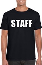 Staff tekst t-shirt zwart heren 2XL