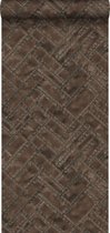 Origin Wallcoverings behangpapier metalen platen roest bruin - 337239 - 53 cm x 10,05 m