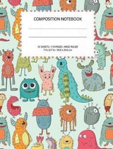 Colorful Cute Monsters Composition Notebook