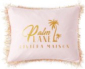 Riviera Maison Palm Lane Fringe Pillow Cover- Kussenhoes - 40x30 cm - Pink
