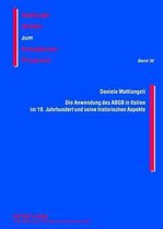 Salzburger Studien Zum Europaeischen Privatrecht- Die Anwendung Des Abgb in Italien Im 19. Jahrhundert Und Seine Historischen Aspekte