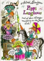 Omslag Pippi langkous met al haar kleurige avonturen in één groot boek vol tekeningen