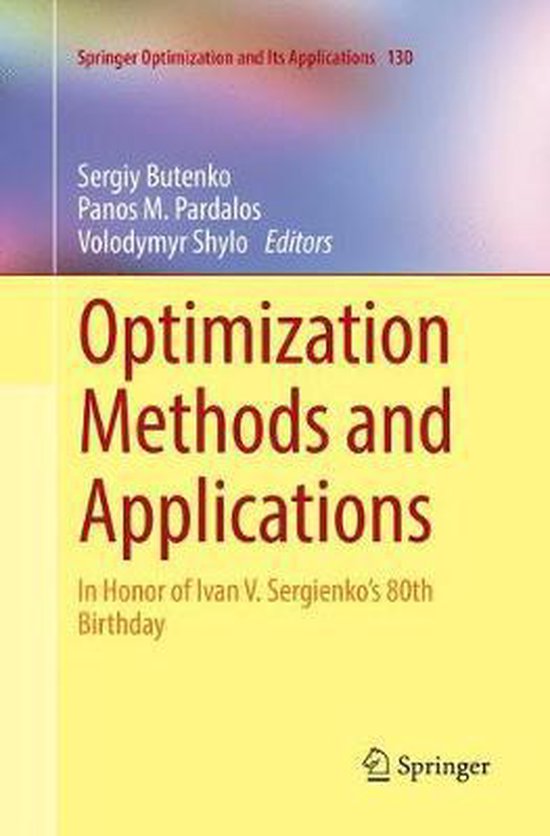 Springer Optimization and Its Applications130- Optimization  ... - cover