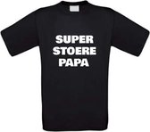 Super stoere papa T-shirt maat XL zwart