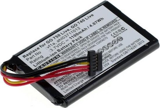 Accu Batterij TomTom Go 740 Live / 740TM / 750 / 750 Live - 1100mAh | bol.com