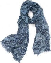 Pip Studio Sjaal Bloem Blauw - 180 x 70 cm