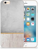 Leuk Hoesje Geschikt voor iPhone 6s Wood Concrete