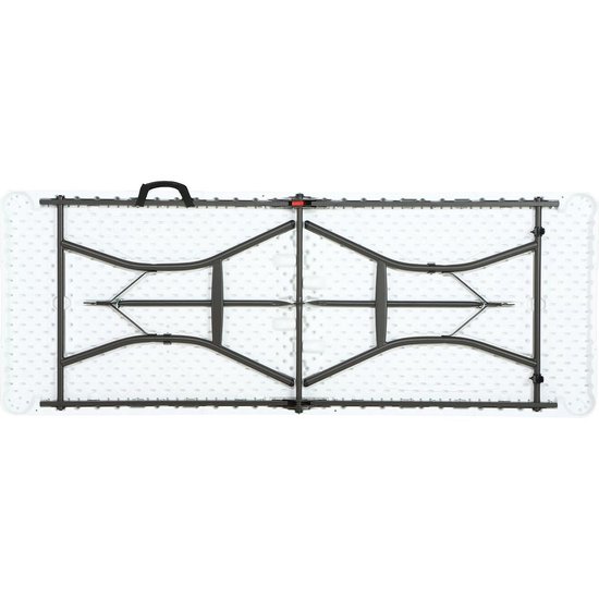 Lifetime inklapbare tafel Amy - stevige uitklapbare tafel - 182x70x74cm - wit van Merkloos — afbeelding 4