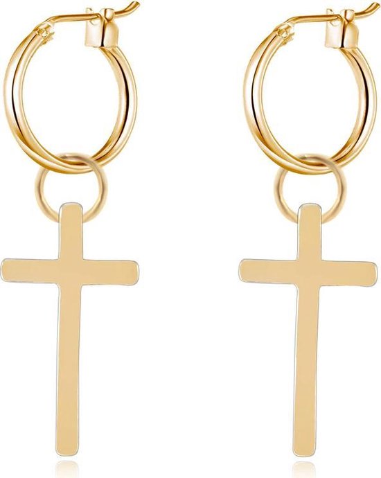 daytodaylooks - Cross earrings - Cross earring - Kruis oorbellen - Oorbel  met kruis -... | bol.com