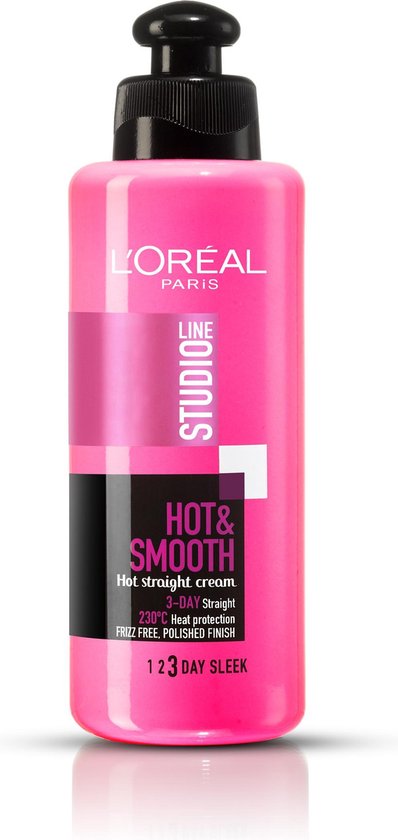 L'Oréal Paris Studio Line Hot & Smooth Haarcème - 200 ml - Gladmakend |  bol.com