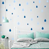 Muursticker - Decoratie Sticker - Wandsticker - Regendruppels