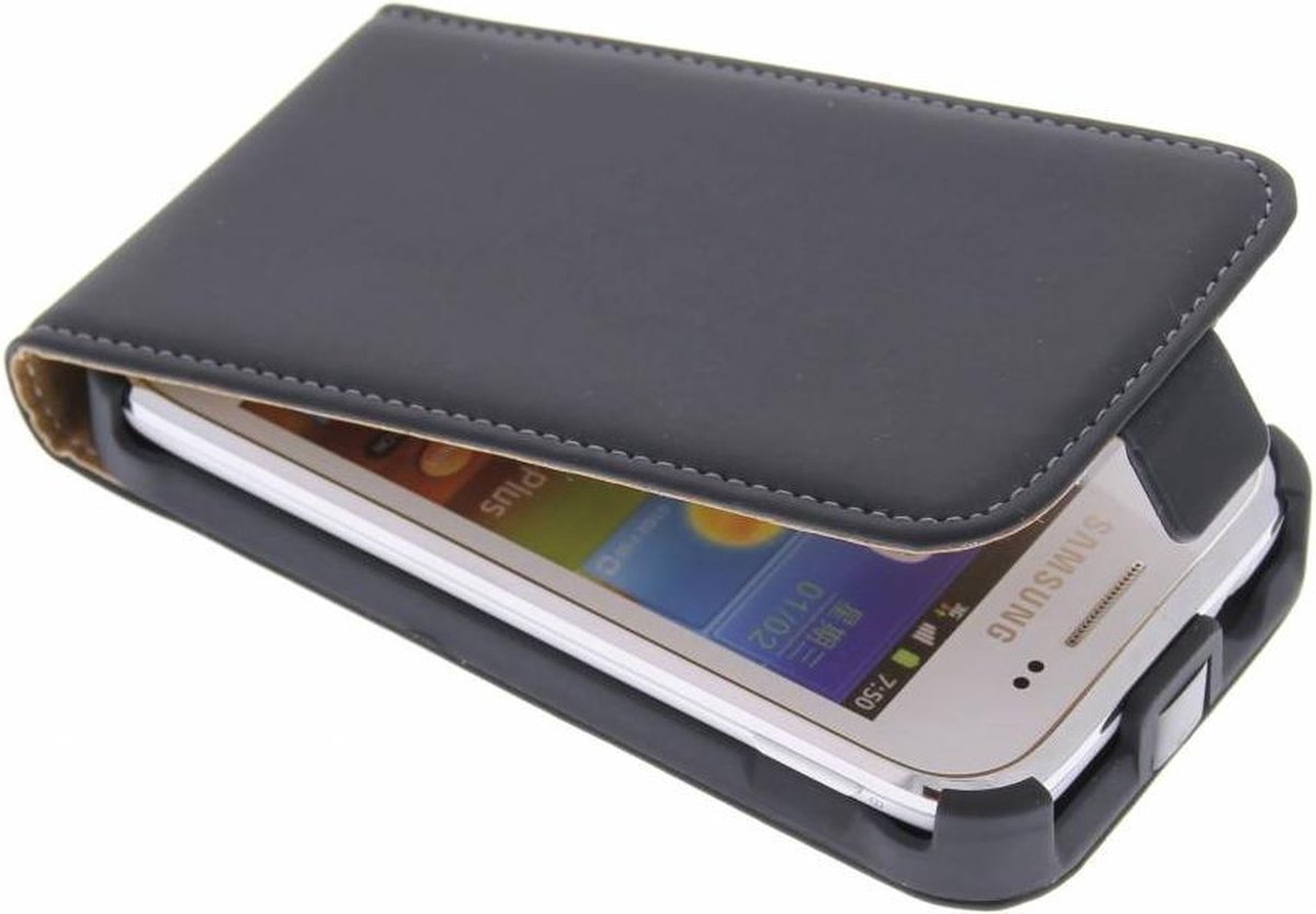 Mobiparts - zwarte premium flipcase - Samsung Galaxy Ace Plus S7500