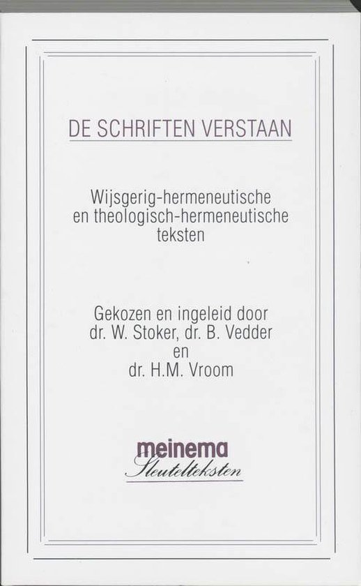 Cover van het boek 'De Schriften verstaan / druk 1' van  Diversen