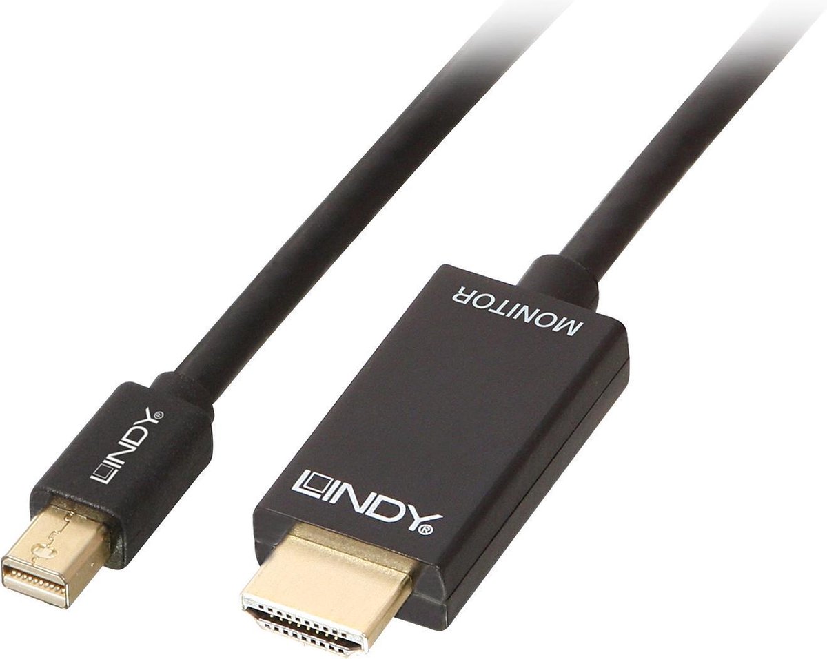 Lindy 36926 HDMI MiniDisplayport Zwart kabeladapter/verloopstukje
