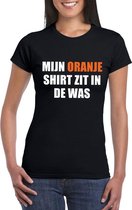 Ma chemise orange est dans le lavage t-shirt noir dames L.