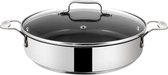 Tefal E 79071 2.8l Roestvrijstaal, Transparant steelpan