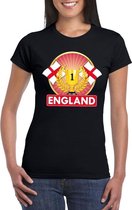 Zwart Engeland supporter kampioen shirt dames L