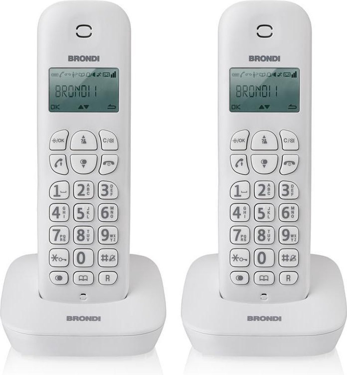 Brondi Gala Twin DECT-telefoon Wit Nummerherkenning