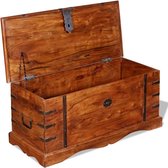 Opbergbox Bruin Massief hout 90 x 40 x 40 cm / Opbergkist / opbergbank / opberg box / voorraad box / voorraad kist