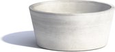 Ecopots Frankfurt 40 - White Grey - Ø41 x H17,8 cm - Ronde witgrijze bloempot / plantenpot