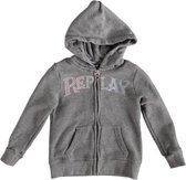 Replay grijs sweatvest hoodie met studs logo Maat - 80