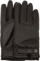 UGG LEATHER BELTED GLOVE BLACK - Uniseks Handschoenen - Kleur: Zwart - Maat: L