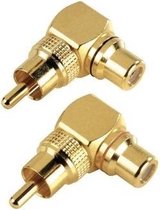 Hama 44087 Cinch Audio Adapter [1x Cinch-stekker - 1x Cinch-koppeling] Goud