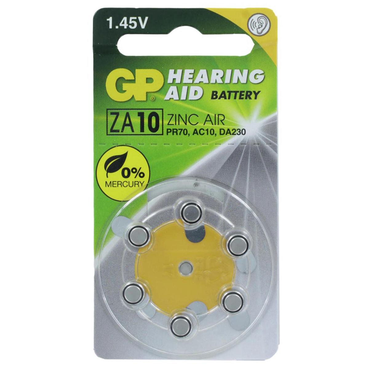 GP ZA10 Hoorapparaat Knoopcel Zinc Air Batterij
