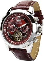 Calvaneo 1583 Calvaneo Astonia Platinum Redbrown Cognac - Polshorloge - 46 mm - Automatisch uurwerk