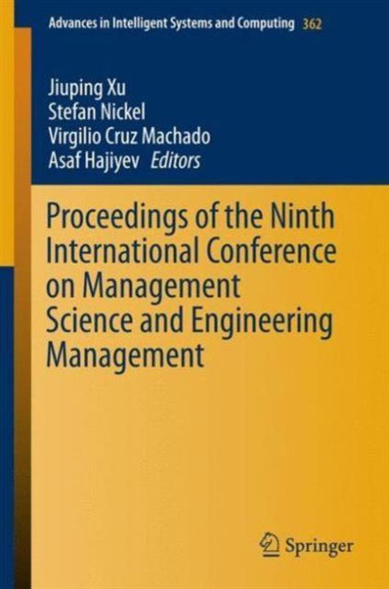 Proceedings of the Ninth International Conference on Managem ... - cover