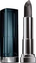 Maybelline Color Sensational Metallics - 50 Gunmetal - lipstick lippenstift Zwart Mat, Metalized