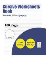 Cursive Worksheets Book (Advanced 13 lines per page)