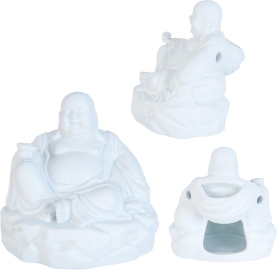 Arowell - Dikbuik buddha geurbrander - inclusief een flesje Geurolie Aromatic - 10 ml