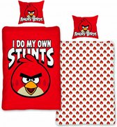 Angry Birds stunt - dekbedovertrek - eenpersoons - 140 x 200 - Rood