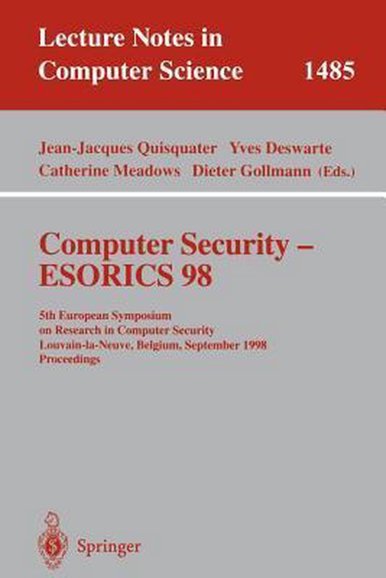 Computer Security - ESORICS 98 - cover