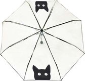 Parapluie Smati Chat - Pliable - Transparent - S'ouvre automatiquement - Noir - Chat - Ø100cm