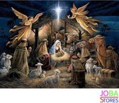 Diamond Painting "JobaStores®" Kerst Stal - volledig - 40x50cm