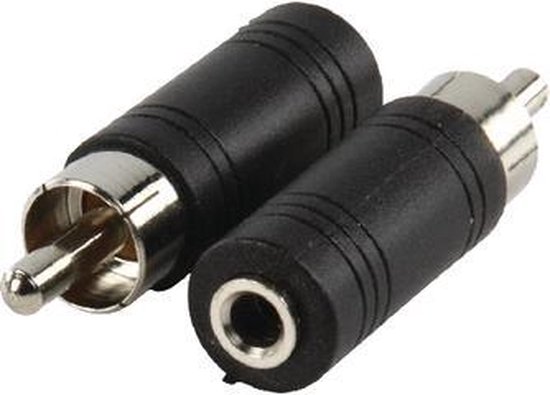 Adapter plug RCA Tulp stekker - 3.5mm Jack Female mono kontra stekker |  bol.com
