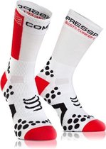 Compressport Racing socks v2.1 BIKE HI WHITE/red T3