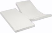 Damai - Hoeslaken dubbele split (tot 35 cm) - Katoen - 180 x 210 cm - Wool white